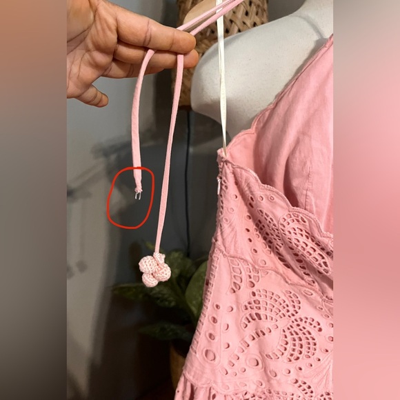 ▪️Farm Rio Palm Tree scalloped broderie anglaise cotton midi dress - Picture 14 of 14